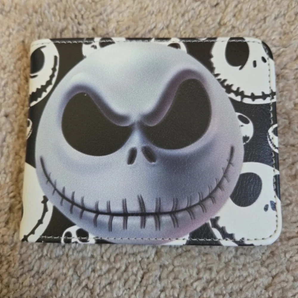 New Jack skellington nightmare before Christmas Halloween horror leather wallet